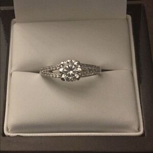 3 Ct. Round Solitaire Diamonelle Split Band Ring
